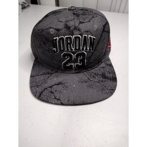 Jordan‎ 23 Kids Snapback Hat Gray Crackle Print Adjustable Baseball Cap